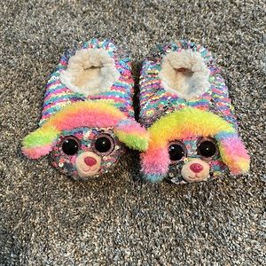 Ty Rainbow Sequin children’s slippers. Size 1-3